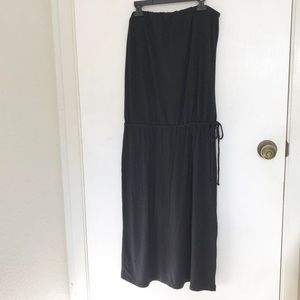 EUC Fighting Eel Black Maxi Strapless dress L
